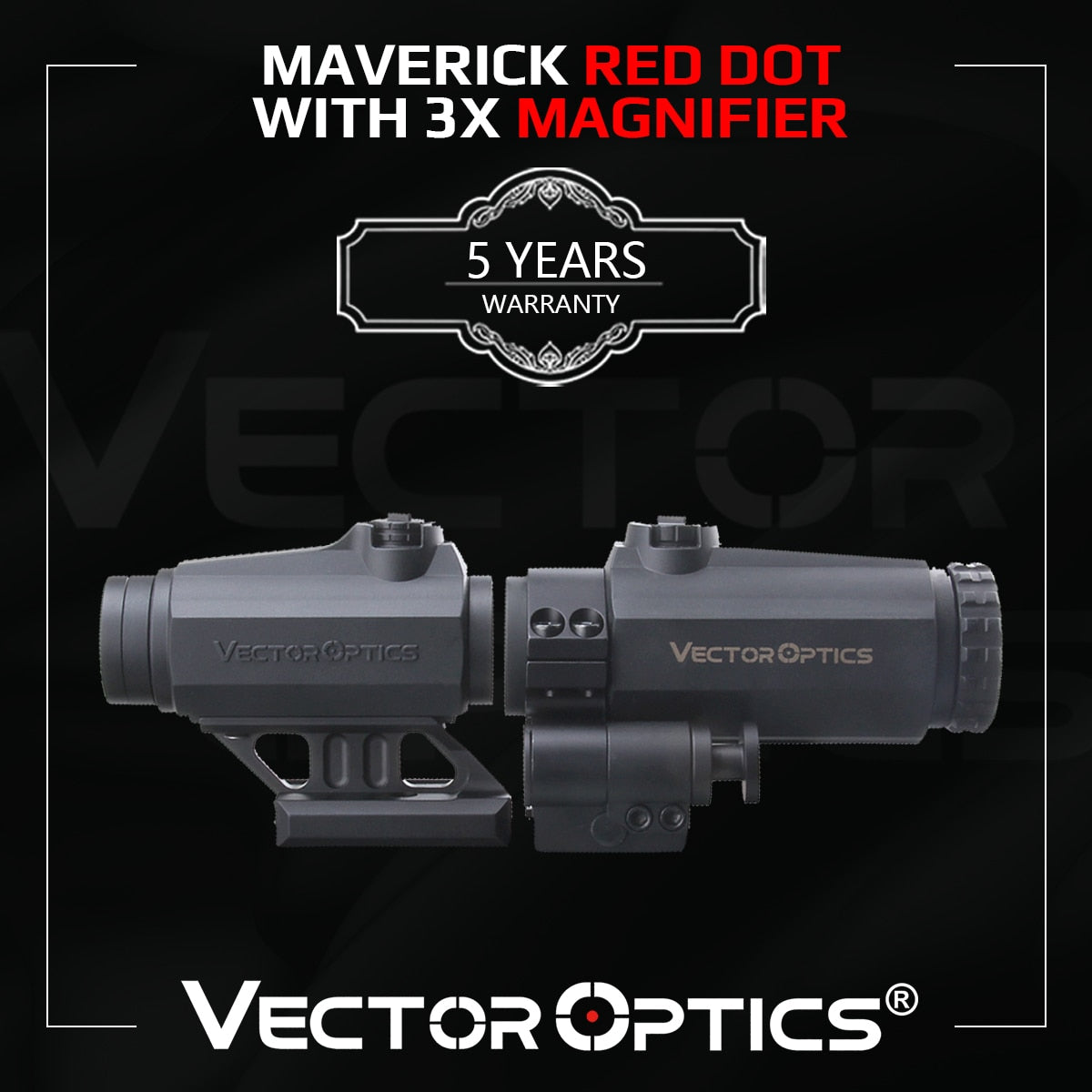 Vector Optics Maverick Gen3 1x Red Dot Sight /w 3x Magnifier Combo